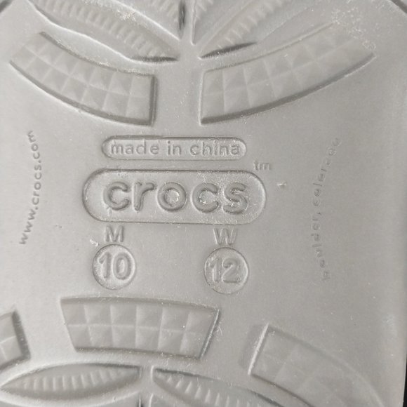 Crocs Mens 10 Womens 12 Clogs Brown Faux Fur Lined Casual Comfort Slip On Shoes - Picture 9 of 9